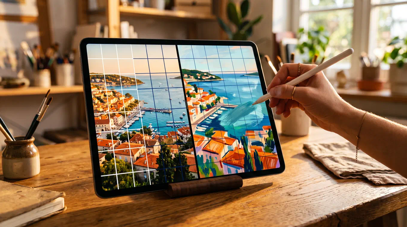 Perché la griglia di Procreate non va sul riferimento