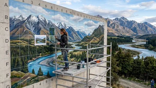 Cómo ampliar un dibujo a un lienzo grande o una pared