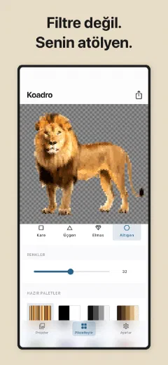 Koadro: Filtre değil. Senin atölyen.