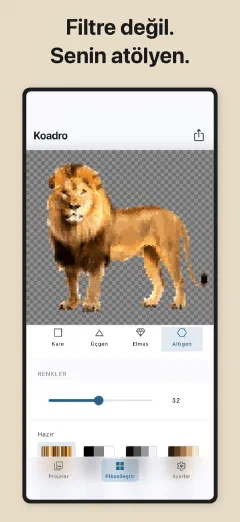Koadro: Filtre değil. Senin atölyen.