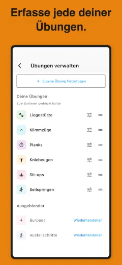 Kountrain: Erfasse jede deiner Übungen.