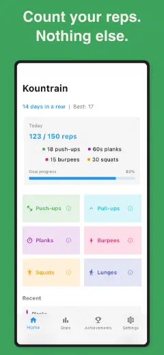 Kountrain: Count your reps. Nothing else.