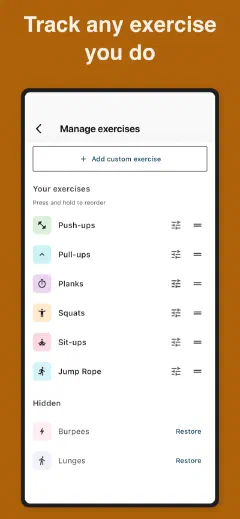 Kountrain: Track any exercise you do