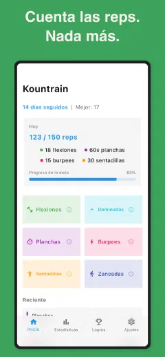 Kountrain: Cuenta las reps. Nada más.