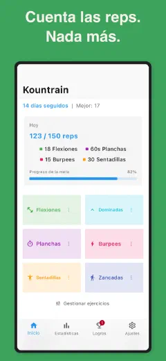 Kountrain: Cuenta las reps. Nada más.