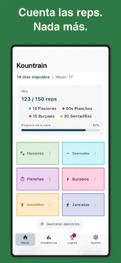 Kountrain: Cuenta las reps. Nada más.