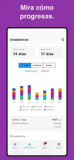 Kountrain: Mira cómo progresas.