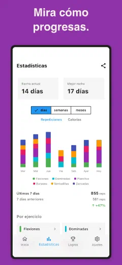 Kountrain: Mira cómo progresas.