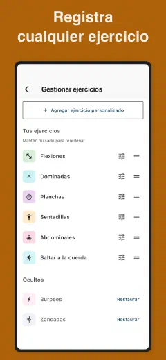 Kountrain: Registra cualquier ejercicio