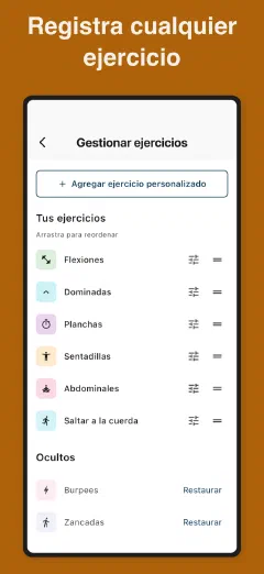 Kountrain: Registra cualquier ejercicio