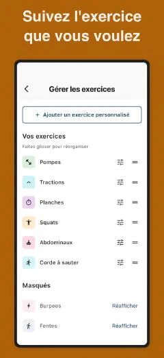 Kountrain: Suivez l'exercice que vous voulez