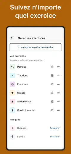 Kountrain: Suivez n'importe quel exercice