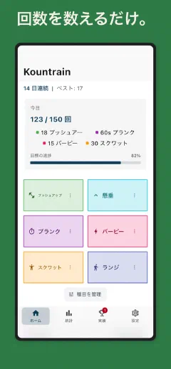 Kountrain: 回数を数えるだけ。