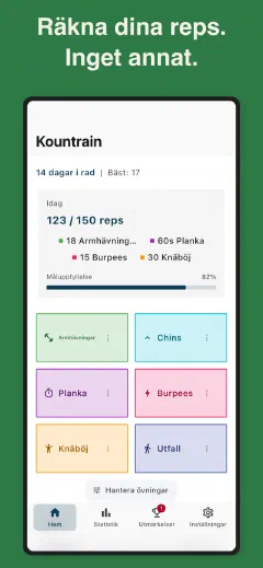 Kountrain: Räkna dina reps. Inget annat.
