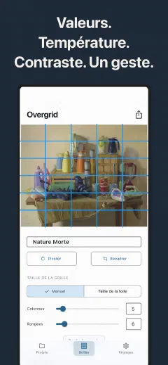 Overgrid: Valeurs. Température.
Contraste. Un geste.