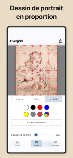 Overgrid: Dessin de portrait en proportion