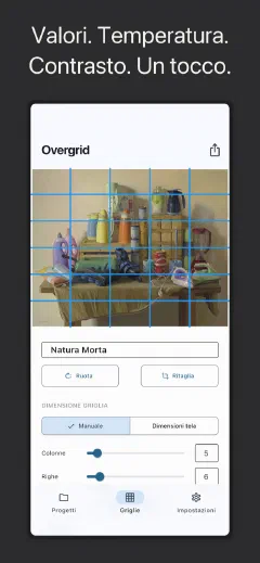 Overgrid: Valori. Temperatura. Contrasto. Un tocco.