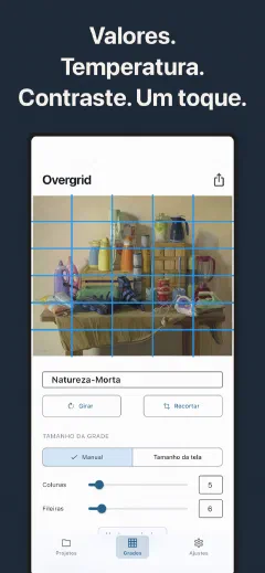 Overgrid: Valores. Temperatura.
Contraste. Um toque.