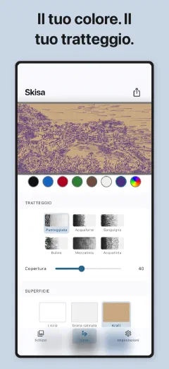 Skisa: Il tuo colore. Il tuo tratteggio.