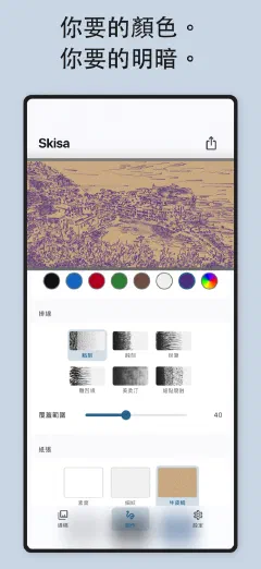 Skisa: 你要的顏色。 你要的明暗。