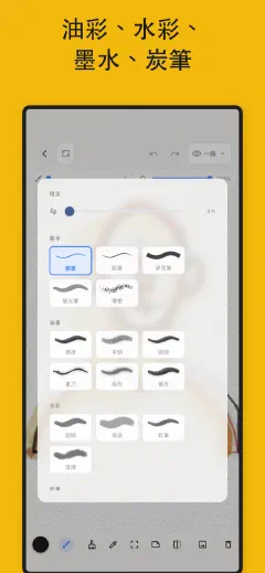 Trazu: 油彩、水彩、 墨水、炭筆